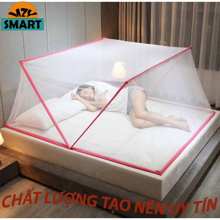 MÀN THÔNG MINH 1M6x1M95x0.8M, MÀN CHỤP CHỐNG MUỖI HIỆU QUẢ CHO GIA ĐÌNH THIẾT KẾ NHỎ GỌN