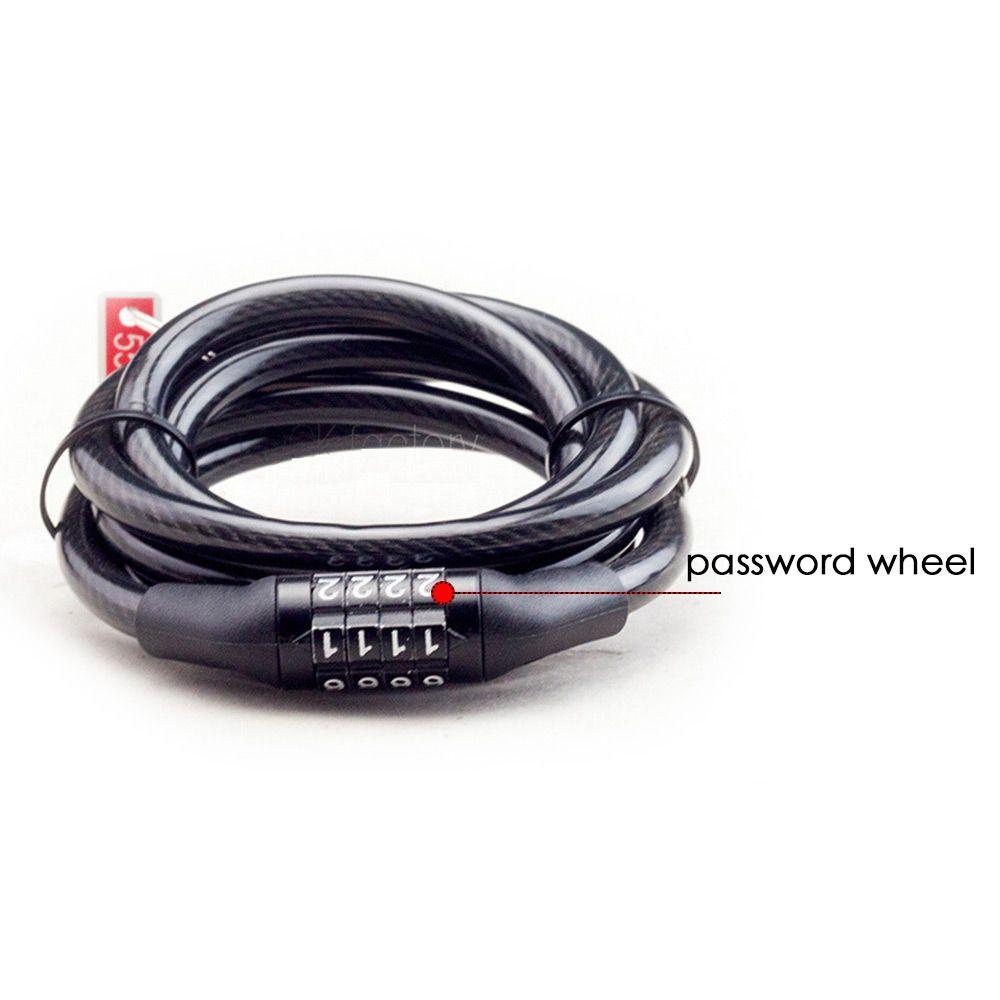 Dây Xích Khóa Xe Đạp / Nón Bảo Hiểm 4 Chữ Số Chống Trộm Tiện Dụng