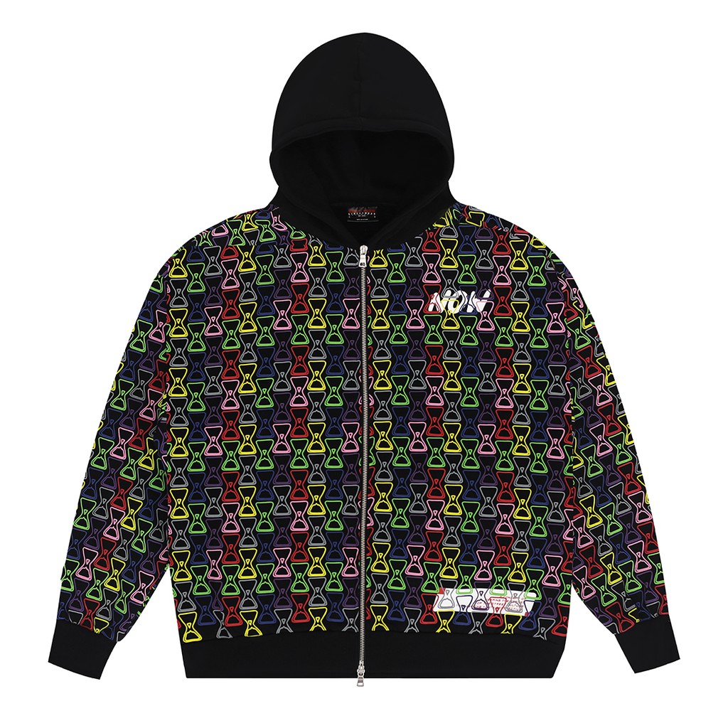 Áo khoác nỉ NEEDS OF WISDOM Multicolor Puff Zip Hoodie