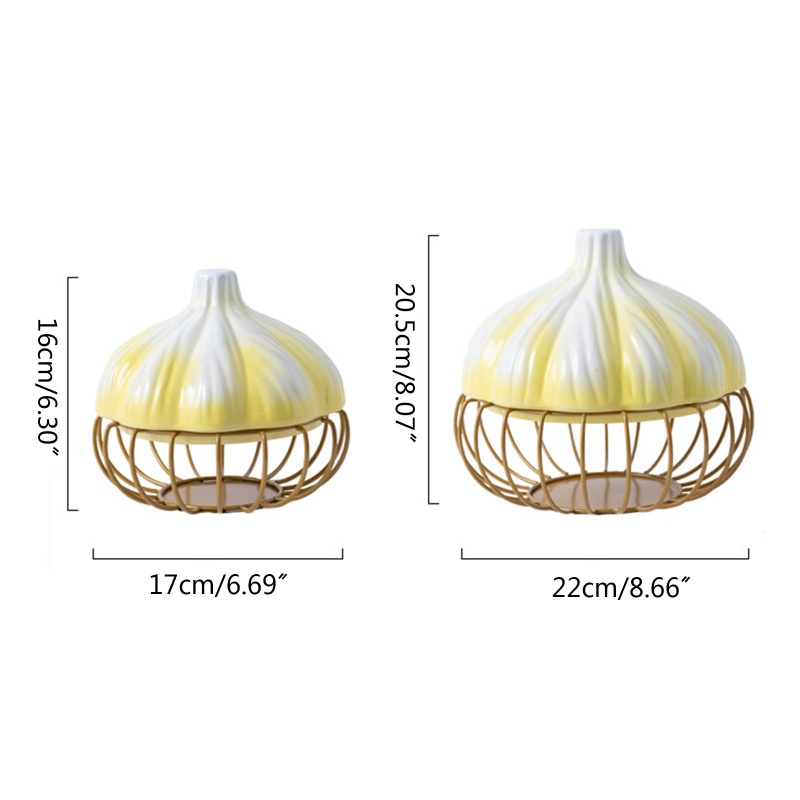 Rổ Sắt Đựng Trứng / Khoai Tây / Tỏi / Trái Cây Để Bàn Tiện Dụng Cho Nhà Bếp Giá
