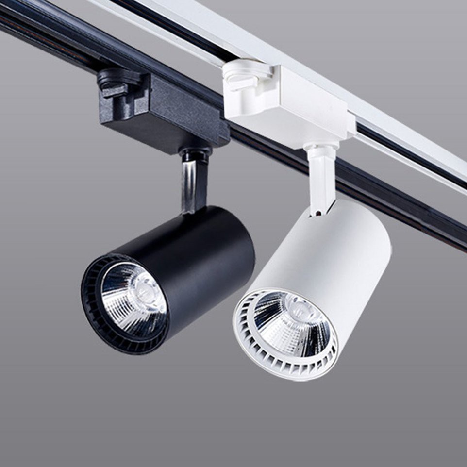 COB LED Track Light Clothes Shop Ceiling Lamp Open Mounted Rail Spot Light