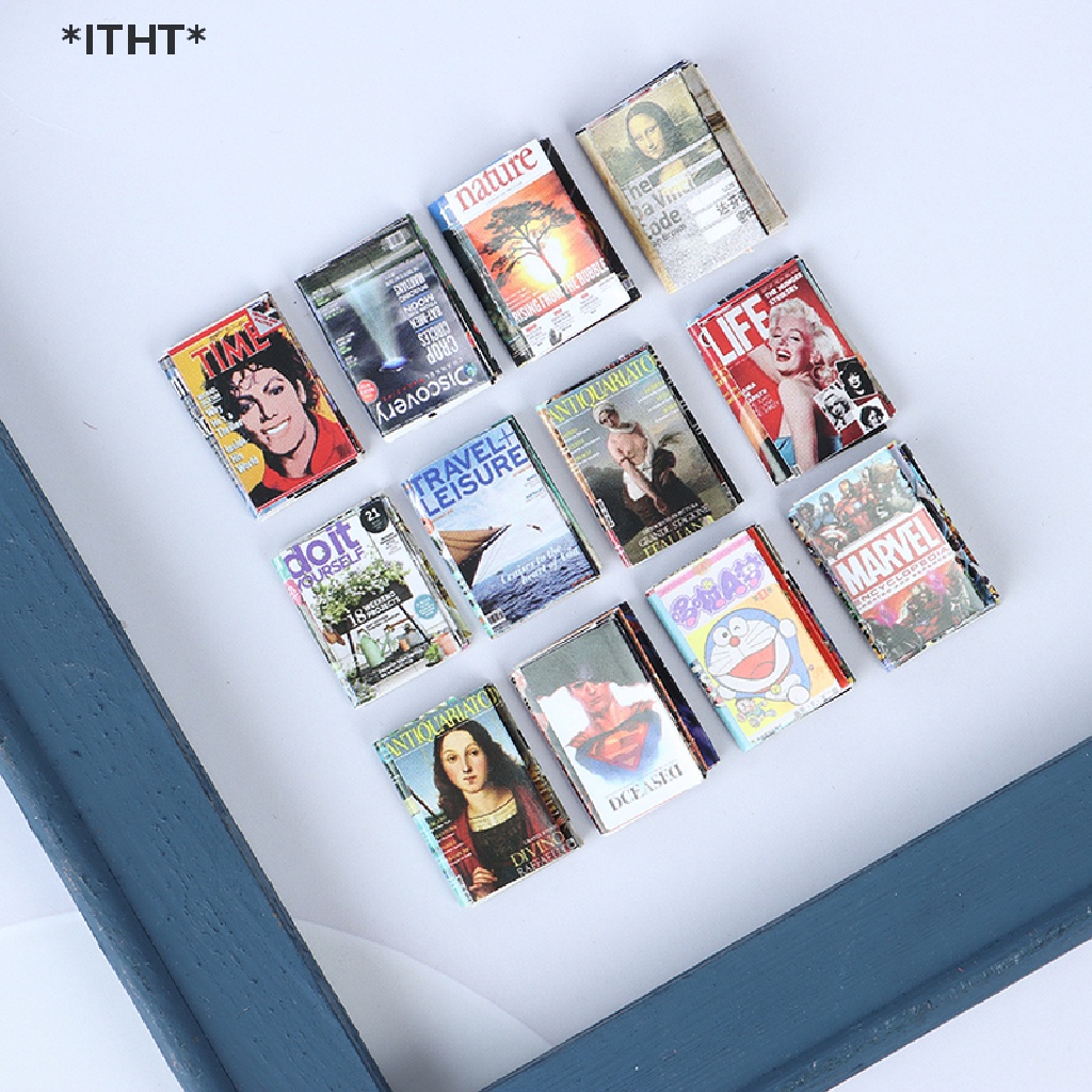 Set 12 Mô Hình Truyện Tranh Dùng Trang Trí Nhà Búp Bê