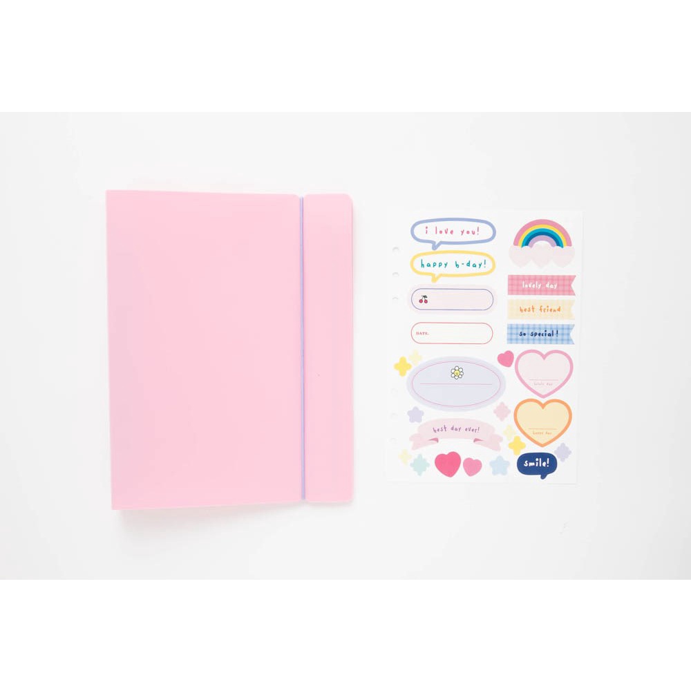 Album Collect Book Đựng Photo Card Ảnh ARTBOX Hàn Quốc Màu Hồng Kèm Sticker Trang Trí
