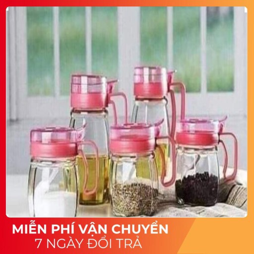 (Hoàn phí vận chuyển)BỘ 5 HỦ ĐỰNG GIA VỊ NHÀ BẾP RẺ, BỀN BỈ, ĐÁNG TIỀN