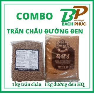 Combo Đường đen Đường nâu Hàn Quốc Beksul 1kg + Trân Châu Bodou 1kg (Kho pha chế Đà Nẵng)