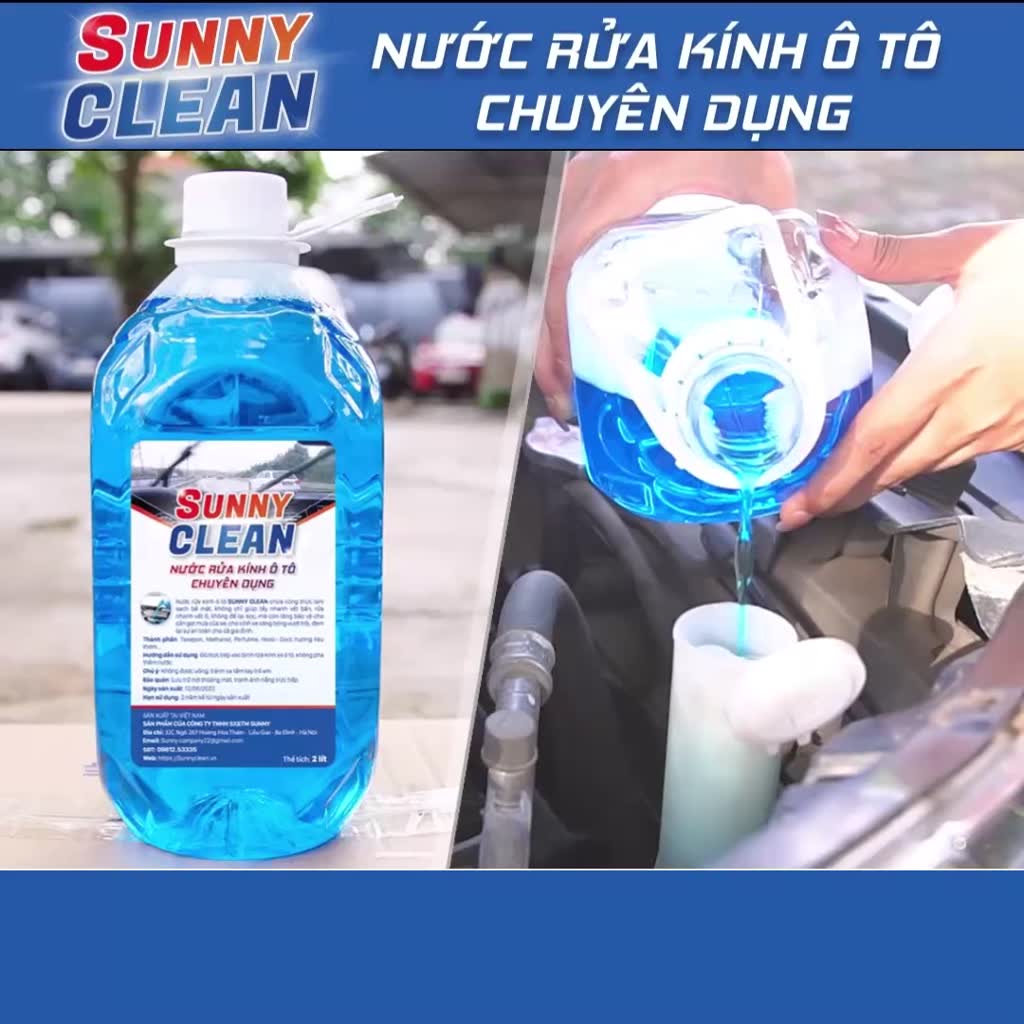 Combo 2 Chai Nước Rửa Kính Ô Tô SunnyClean