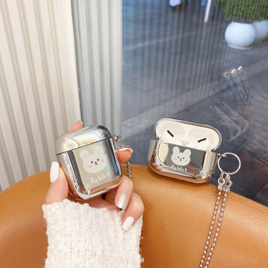 Vỏ đựng bảo vệ hộp sạc tai nghe hình chú thỏ ngộ nghĩnh thích hợp cho Airpods 1 / 2 Pro