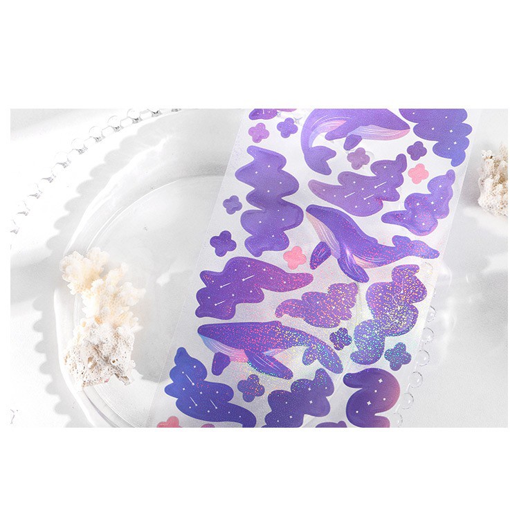 Sticker/ Hình dán Trang Trí Thiệp Màu Tím - Nhiều kiểu dáng nổi bật