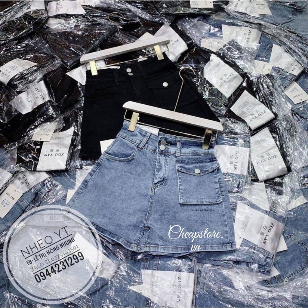 [Có video cận cảnh] Quần sooc bò, quần jean nữ túi hộp co giãn đủ size B003 | BigBuy360 - bigbuy360.vn