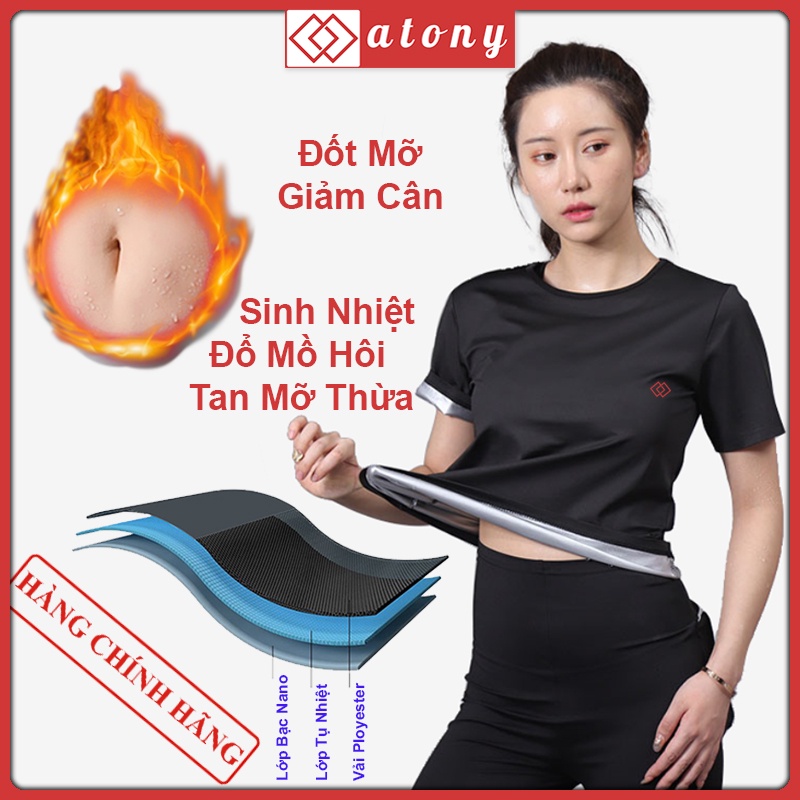 Bộ Quần Áo Giảm Mỡ, Ép Cân ATONY Cao Cấp - Sinh Nhiệt, Đổ Mồ Hôi, Hỗ Trợ Tập Gym, Yoga, Zumba, Aerobic, Chạy Bộ