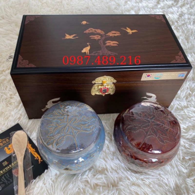 Cao Hắc Sâm Đông Trùng Hũ Đôi Thượng Hạng, 2 hũ x 500gr