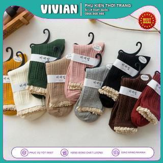 Vớ nữ cổ ren bèo, Tất Nữ Đủ màu, Hàng Quảng Châu Cao Cấp.