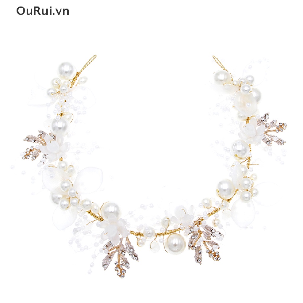 Băng Đô Đính Ngọc Trai Thủ Công Xinh Xắn