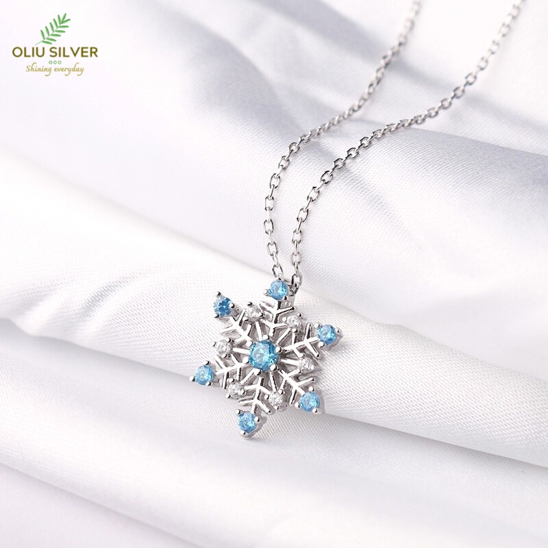 Dây Chuyền Bạc S925 Hoa Tuyết Thanh Lịch | Vòng Cổ Nữ Trang Sức Bạc 925