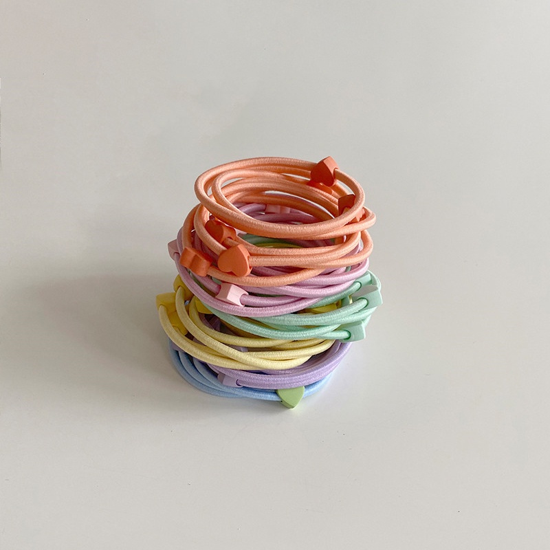 Dây buộc tóc cao su co giãn màu kẹo đơn giản thời trang Hàn Quốc cho nữ