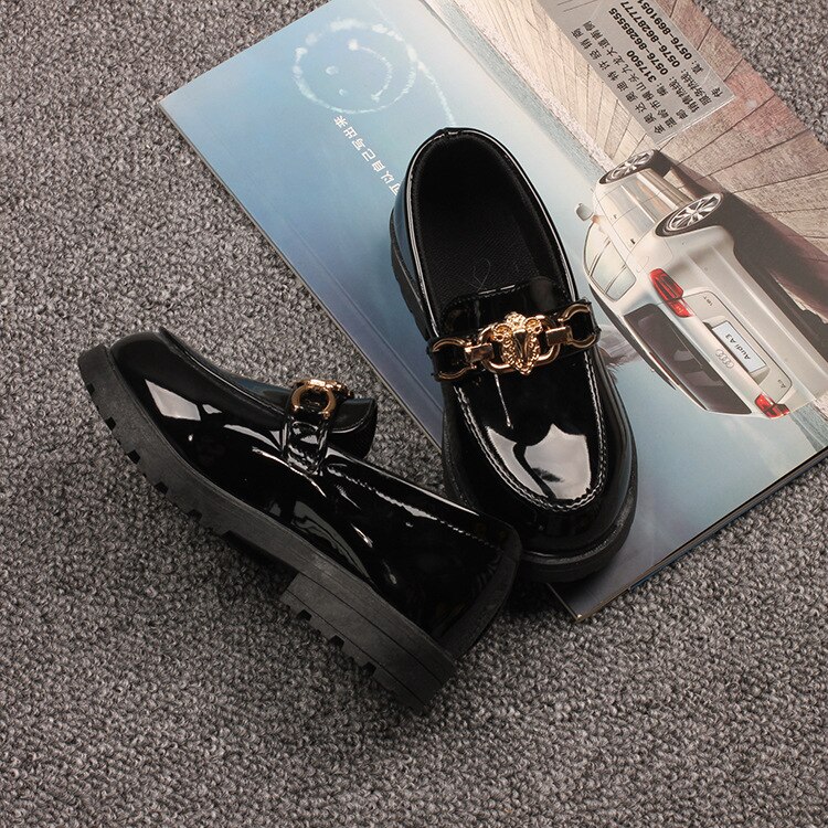 Giày da đế mềm thời trang mùa xuân anh quốc 2021 dành cho bé gái