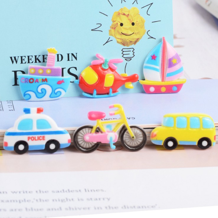 Sticker jibbitz gắn dép sục Crocs các phương tiện giao thông đường bộ, đường biển