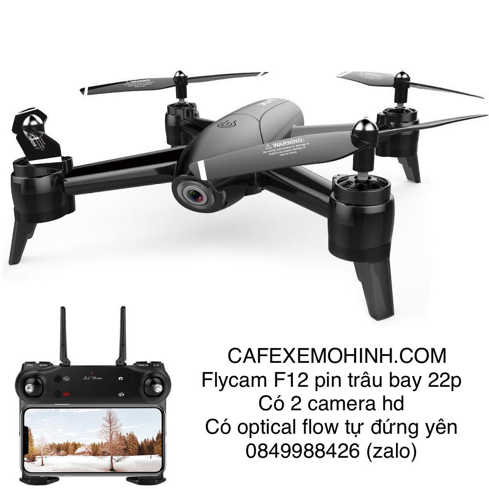[GIÁ GỐC] Flycam f12 pin trâu bay 22p trang bị 2 camera full hd có optical tự đứng yênSIÊU HOT!!