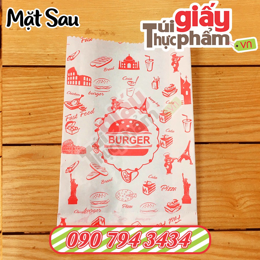 1000 túi đựng Burger (giấy hút dầu MG - Nhiều Hình)