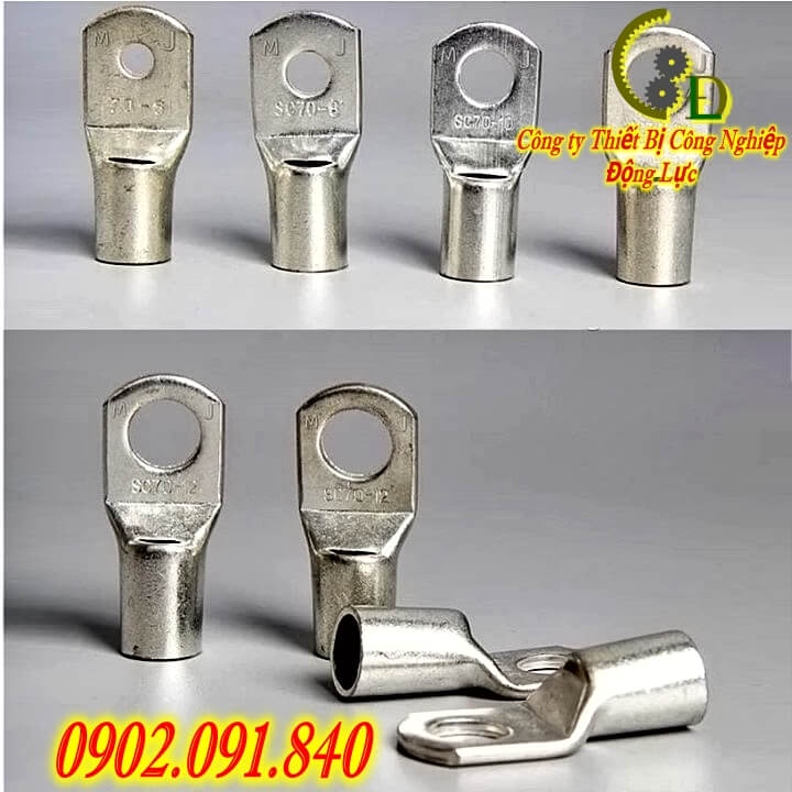 Đầu cos dây điện bít SC 25-8, SC 35-8, đầu cốt đồng bấm dây điện 25mm 35mm, cosse  nối bình acquy, dây hàn