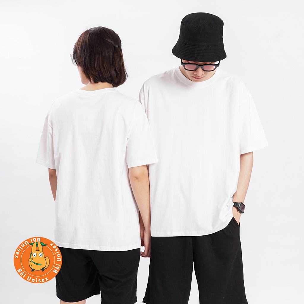 Áo Thun Trơn Tay Lỡ Unisex Nam Nữ chất áo đẹp