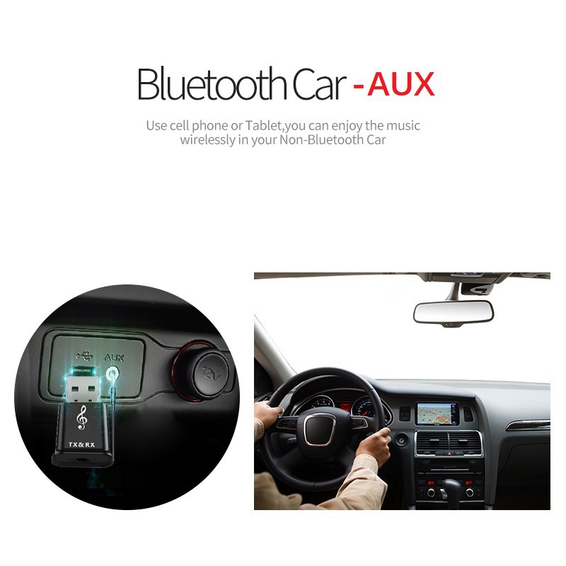 Bộ Thiết Bị Chuyển Đổi 4 Trong 1 Usb Bluetooth 5.0 Tx Device Rx Device Máy Tính Tv Trên Xe Hơi