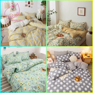 Sales Chính Hãng- Set 4 món chăn ga gối cotton poly Vintage cao cấp Hàn Quốc-Chăn Ga Gối Poly