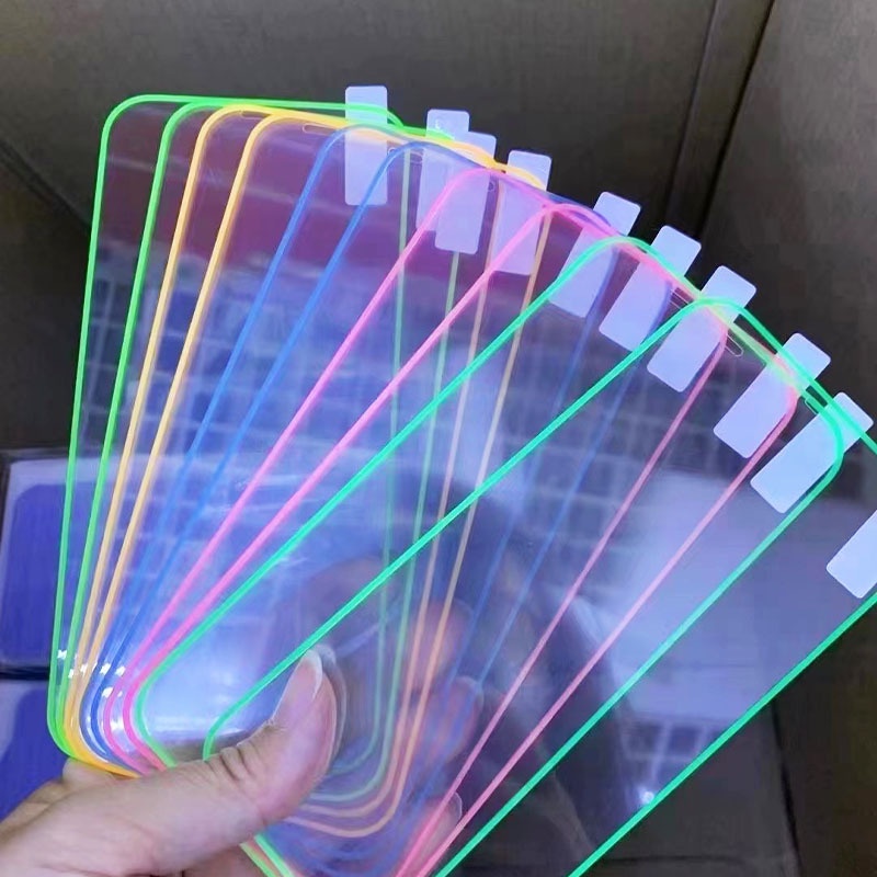 Kính Cường Lực Dạ Quang Bảo Vệ Màn Hình Cho iphone 15 14 13 12 11 pro max xs max x xs