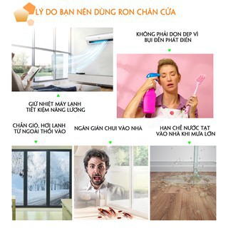 [ Ron Dán Cửa - Hàng Cam Kết Chuẩn ] Ron Chặn Cửa, Chặn Khe Cửa, Ngăn Côn Trùng, Chống Bụi Bẩn, Cách Âm, Giữ Kín Phòng.