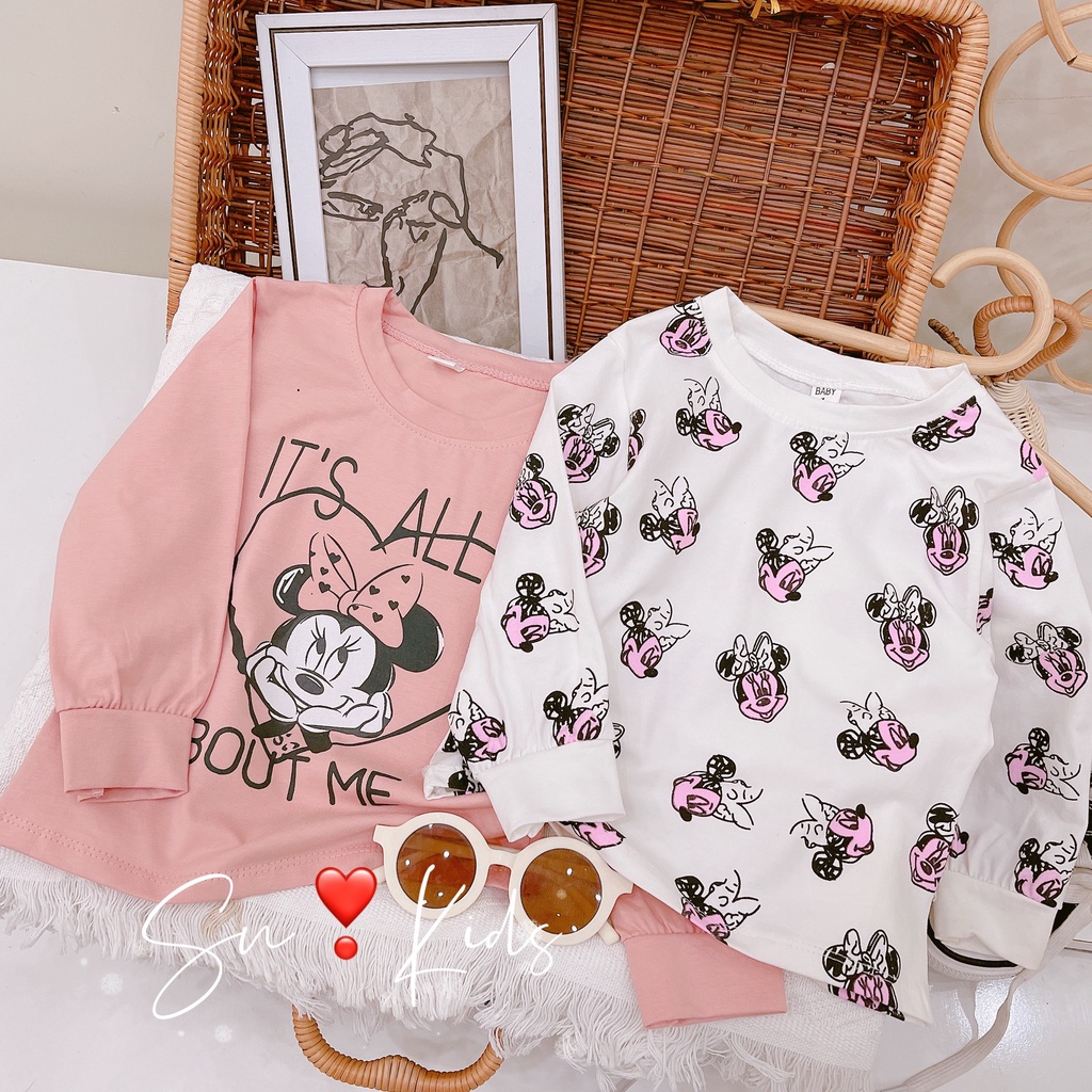 Đồ bộ dài phiên bản Mickey chất cotton 2 màu cực đẹp thu đông bé trai bé gái Namkidshop (V500)