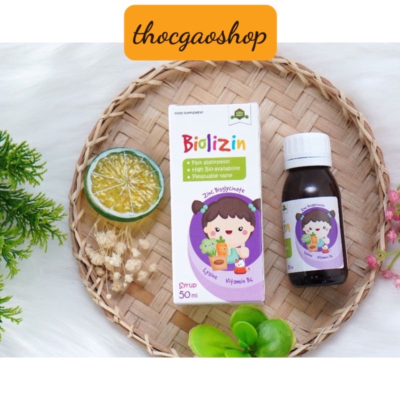 Kẽm hữu cơ Biolizin 50ml hương đào
