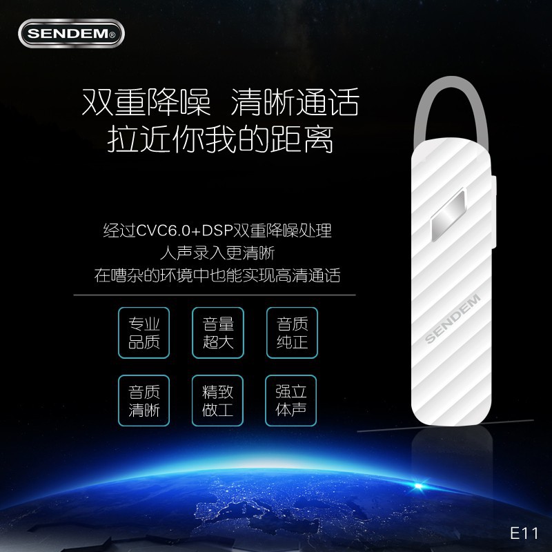Tai Nghe Bluetooth Sendem E11 - Nhỏ gọn - Thể thao - Âm thanh sống động - Pin trâu | BigBuy360 - bigbuy360.vn