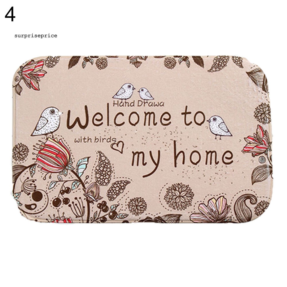 Thảm lót sàn chùi chân chống trượt in họa tiết động vật hoạt hình đáng yêu