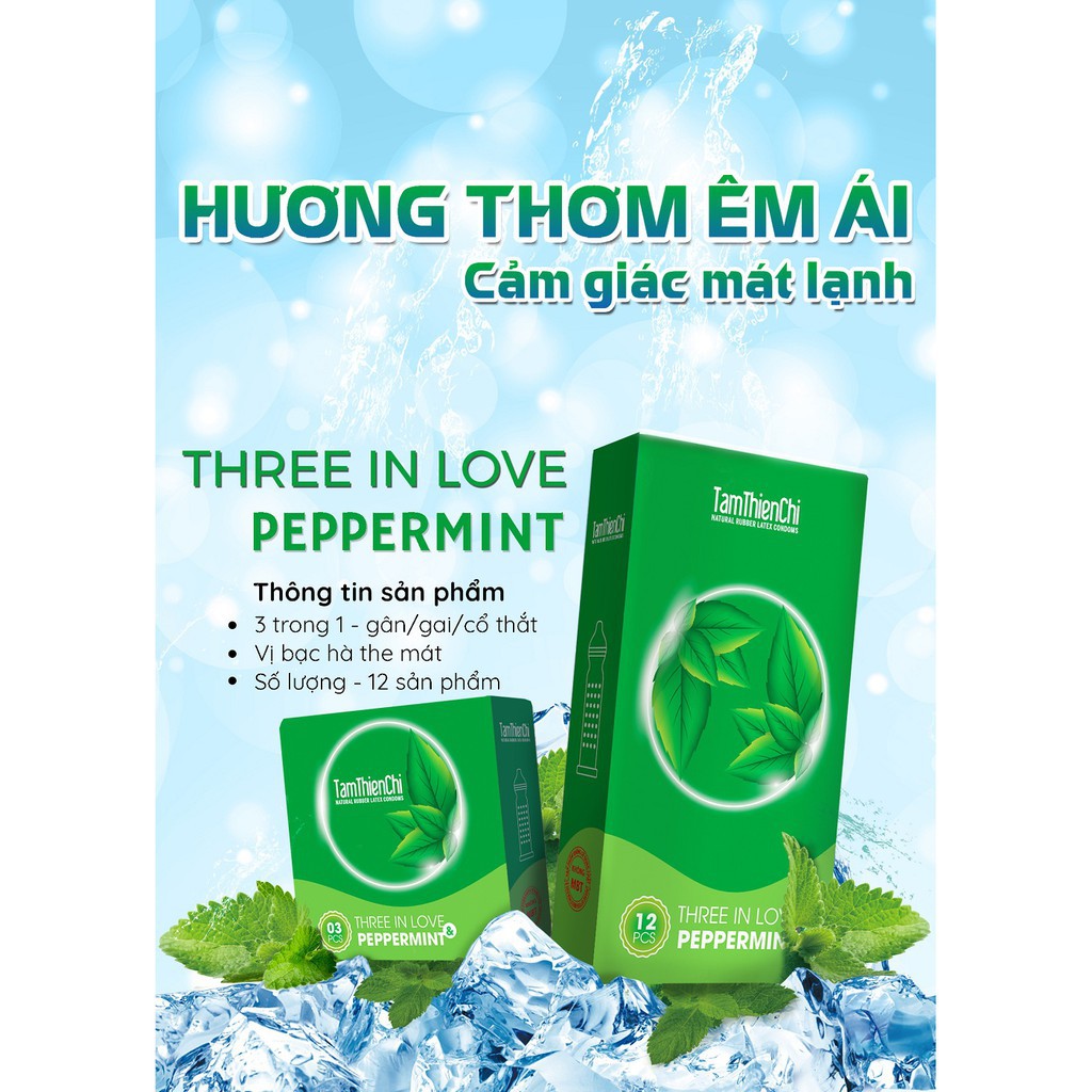 [Chính Hãng] Bộ sản phẩm Trải nghiệm bao cao su Tâm thiện chí 99K : 3 hộp bao cao su tâm thiện chí 36 cái + Tặng kèm 1 v