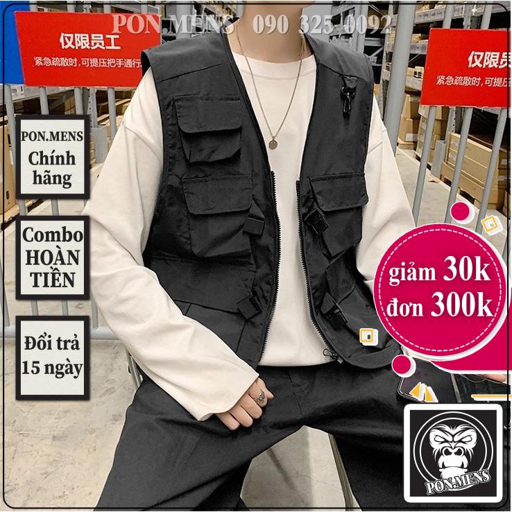 Áo ghi lê dù màu đen unisex khóa cài nhựa Quảng Châu w510 Pon.mens hà nội hcm