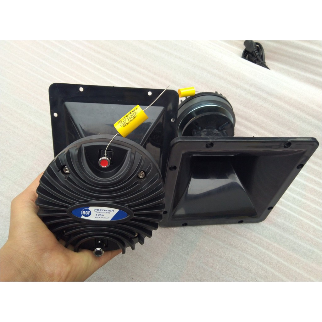 BỘ LOA TREBLE 450 RCF NẮP NHÔM + 2 KÈN + 2 HỌNG 18X18 + 2 TỤ 2,2MF - TREBLE 450