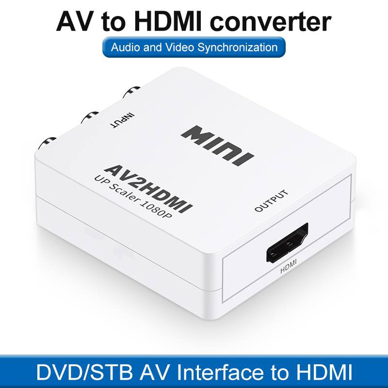 Bộ chuyển đổi âm thanh video AV2HDMI Cổng USB RCA/ AV2HDMI AV/ 1080P CVBS tổng hợp sang HDMI
