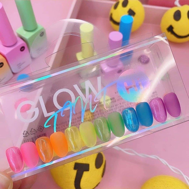 Freeship- Chính hãngBộ sản phẩm sơn gel thạch cao cấp Hàn Quốc Hi gel nail collectionsummer Hi Glow Tint (6 màu)