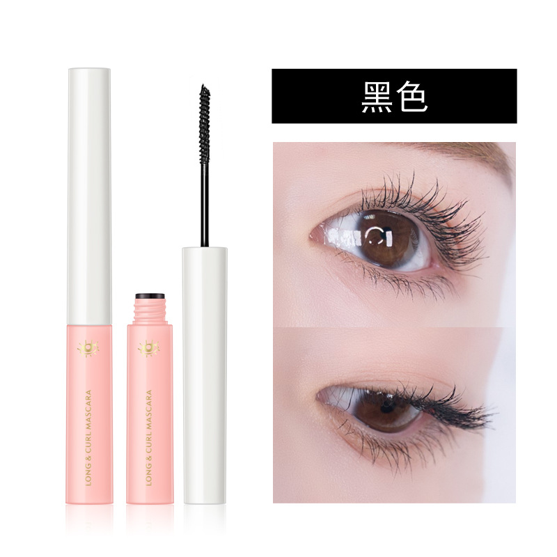 (Hàng Mới Về) Mascara Đầu Cọ Nhỏ 2 Màu Chống Nước & Mồ Hôi Không Gây Choáng Lâu Trôi