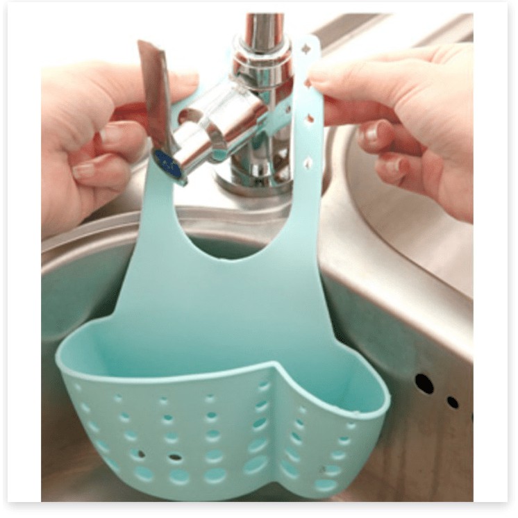 Rỗ nhựa đựng đồ 🤗 Freeship 🤗 Giỏ nhựa đựng khăn rửa chén quai gài chắc chắn treo vòi nước - GD0023