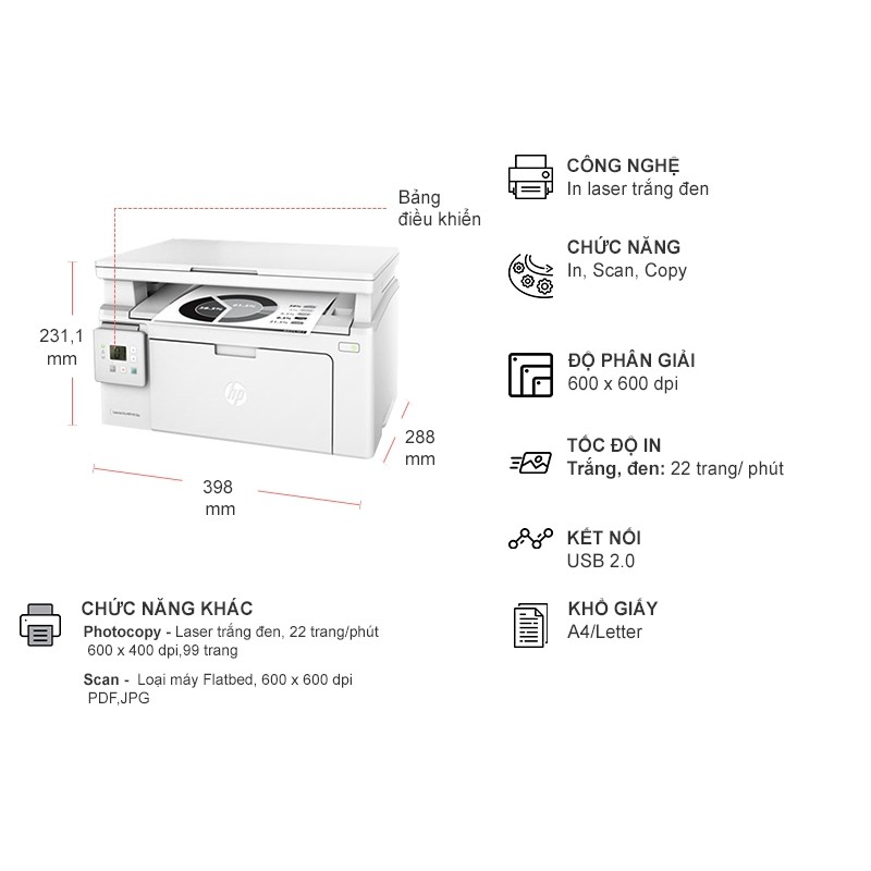 Máy In Laser Đa Chức Năng HP LaserJet Pro MFP M130A - Hàng Nhập Khẩu Chính Hãng | BigBuy360 - bigbuy360.vn