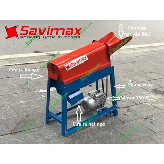 Máy tách hạt ngô 1 cửa nạp savimax tn750w