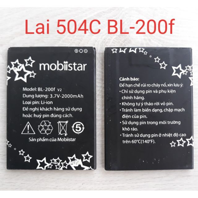 Pin Mobiistar BL-200F  zin bảo hành 6 tháng