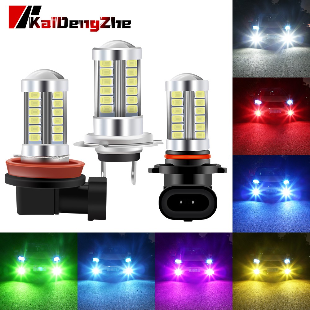 Bóng đèn LED sương mù chipset 5730 33SMD cho xe hơi H4 H7 H8 H9 H16 9005 HB3 9006 HB4 P13W 33SMD H11