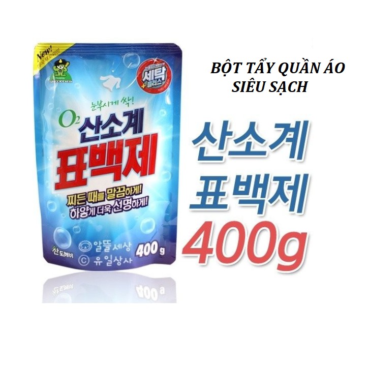 Bột tẩy vết bẩn quần áo oxygen Sandokkaebi Hàn Quốc 400g Gia Phú