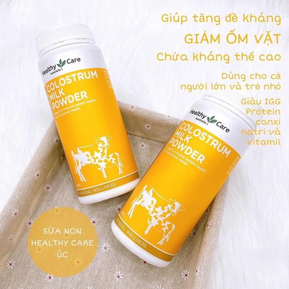 Sữa bò non Healthy Care Colostrum Milk Powder 300g nhập khẩu Úc