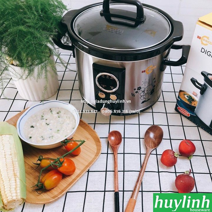 Nồi nấu cháo chậm tự động BBcooker DS25 - 2.5 lít - Thương hiệu Hàn Quốc