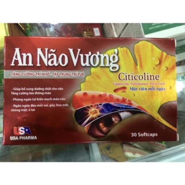An Não Vương viên uống hoạt huyết dưỡng não, tăng cường lưu thông máu, giảm đau đầu chóng mặt, buồn nôn