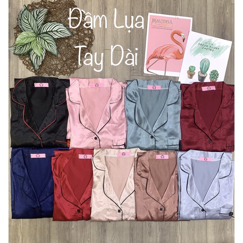 Đầm Pijama Lụa Tay Dài