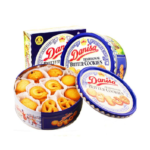 Bánh Butter Cookies Danisa 681g(hộp thiếc)kèm giỏ xách giấy